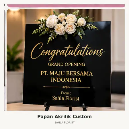 Papan Bunga Akrilik Bandar Lampung